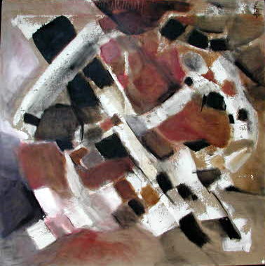 terre d'argile huile 100x100cm