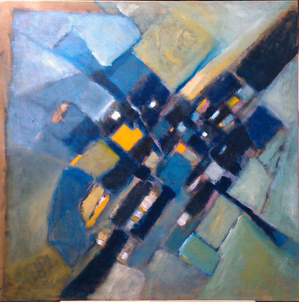 Composition en apesanteur 100x100cm