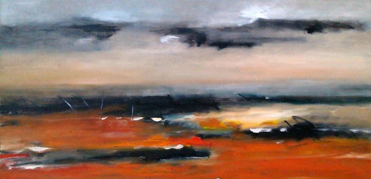 la musique du vide - ZAO 6 - huile 100x50cm coll.privée