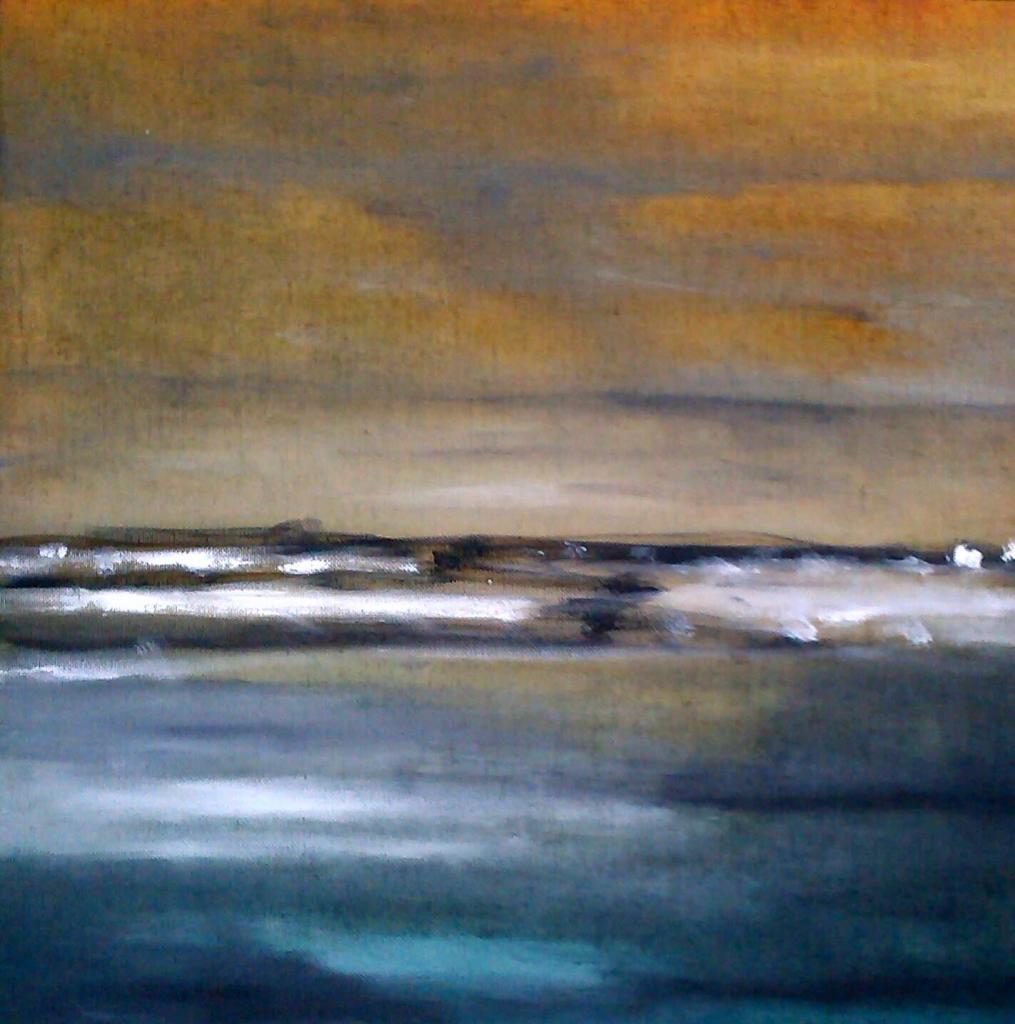 Basse mer - huile sur toile 50x50 cm