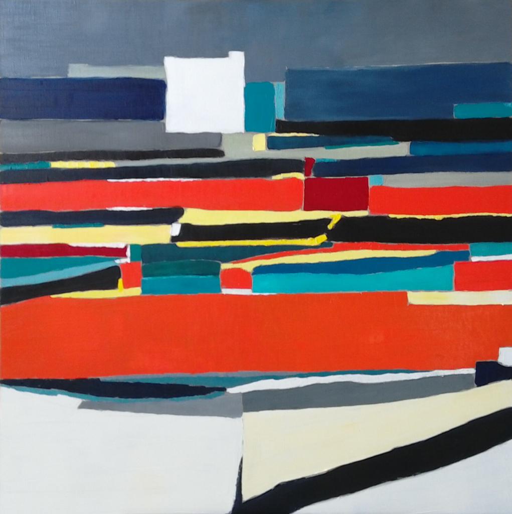 Série 100x100cm .entre ciels et marais etc...