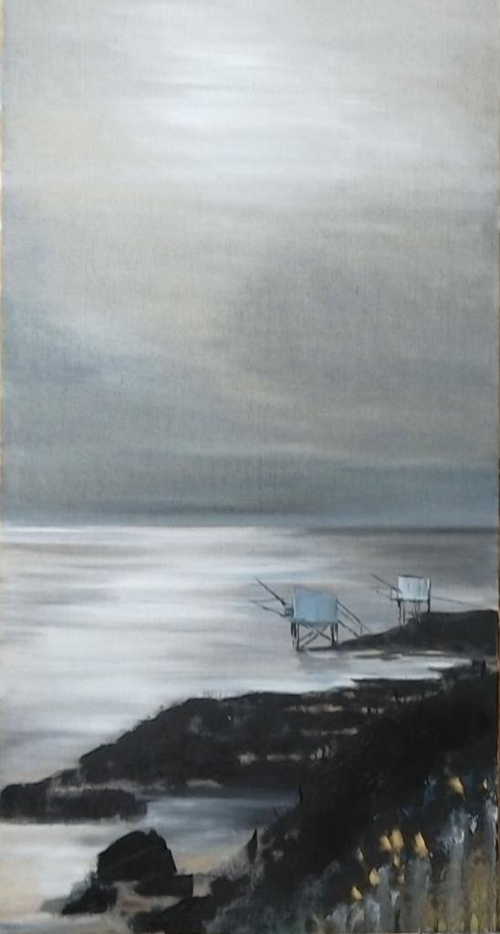 Carrelets- huile 50x100cm