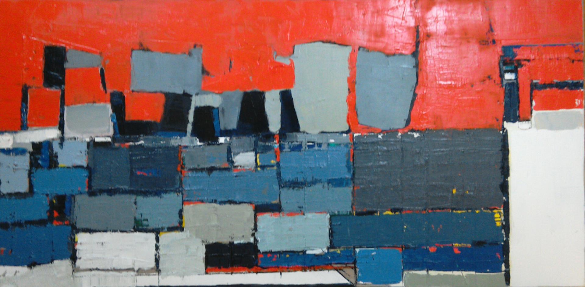 Ouest par canicule. 100x50 cm