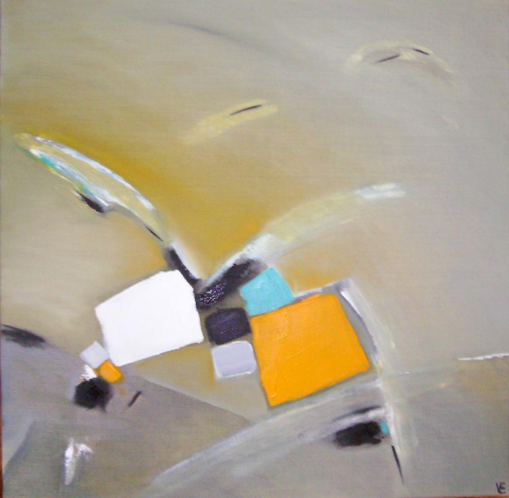 martin pêcheur huile 60x60cm