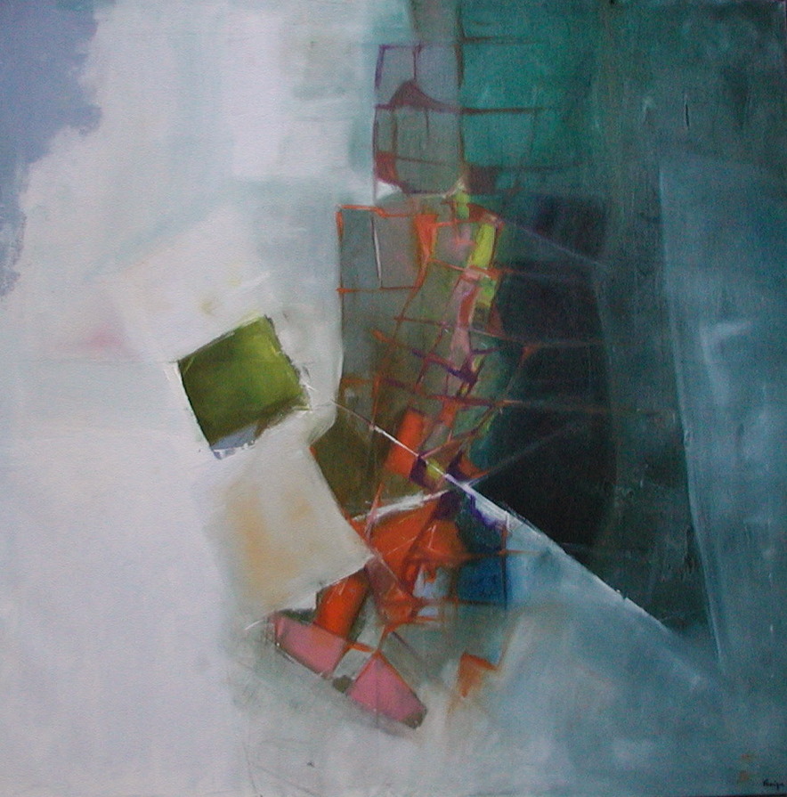 Arlequin huile 100x100cm