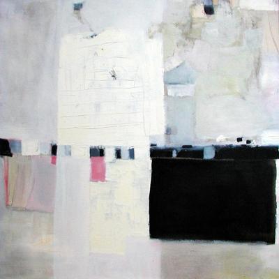 Composition blanche - huile sur toile 100x100cm